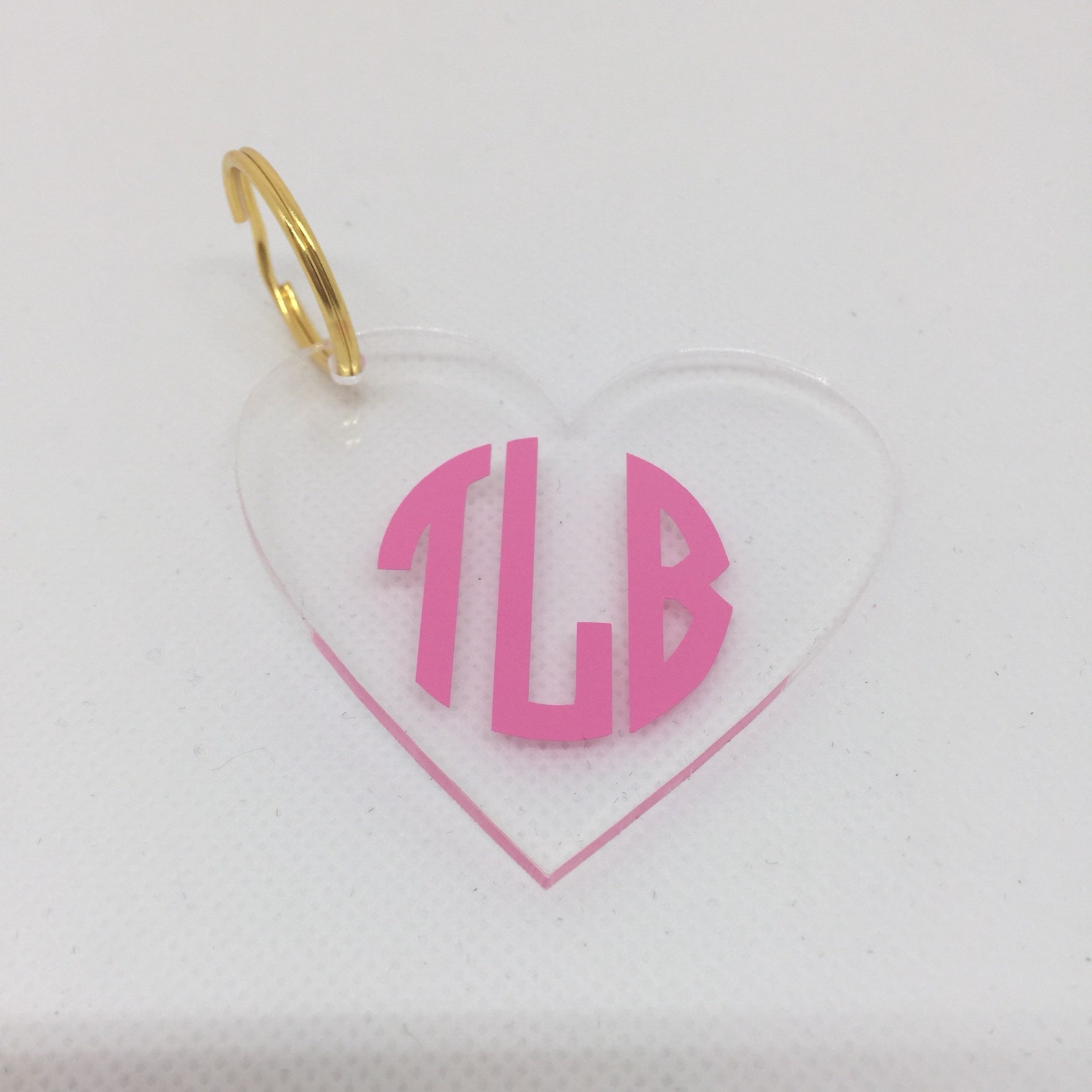 Personalized Heart Keychains Etsy