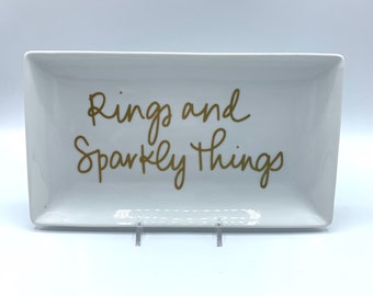 Rings and Sparkly Things Rectangular Tray