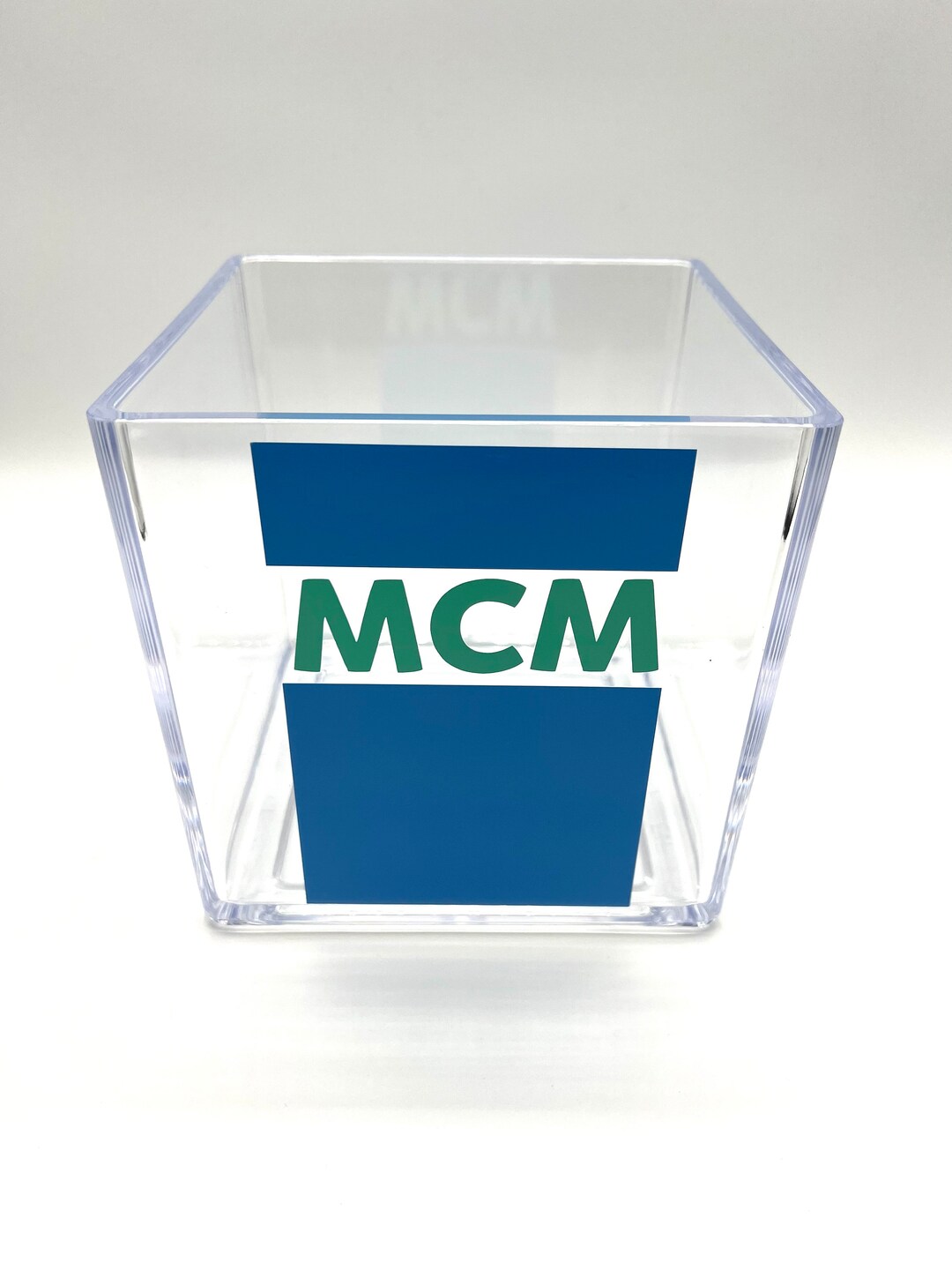 Personalized Square, Acrylic Vase or Container available in Three Sizes
