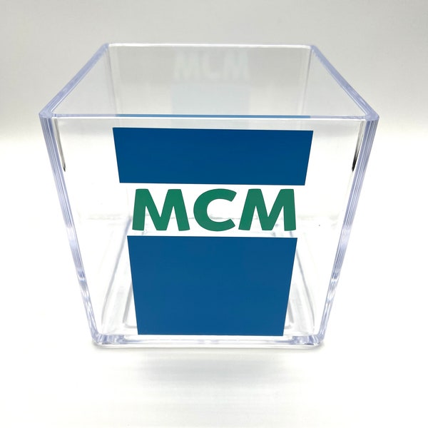 Personalized Square, Acrylic Vase or Container (available in three sizes!)