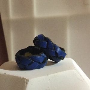Leather rings, set of 2 Braided Leather rings,braided leather bands, braided bands, braided unisex rings, braid ring, men's rings bild 4