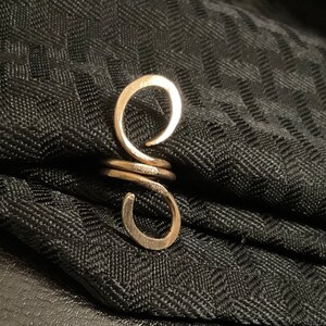 Large bronze S, large bronze loc jewelry, braid jewelry, hair jewelry, bronze hair accessory, bronze hair jewelry