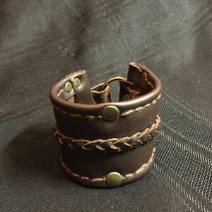Dark brown, wide leather cuff, handmade leather cuff, men’s leather, leather cuff, unisex bracelet, women’s leather,