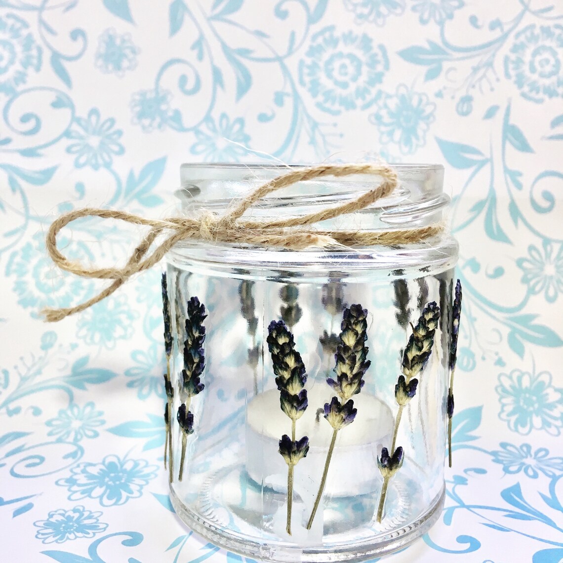 Wedding tea light holder mason jars decor glass jar Etsy