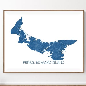 Prince Edward Island Karte von Prince Edward Island Canada, Kunst Drucke für Wanddekoration, PEI Poster Maps