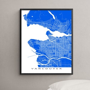 Vancouver Maps and Vancouver Poster for Vancouver Map Prints and Vancouver Canada City Map Street Art Print and Travel Gifts