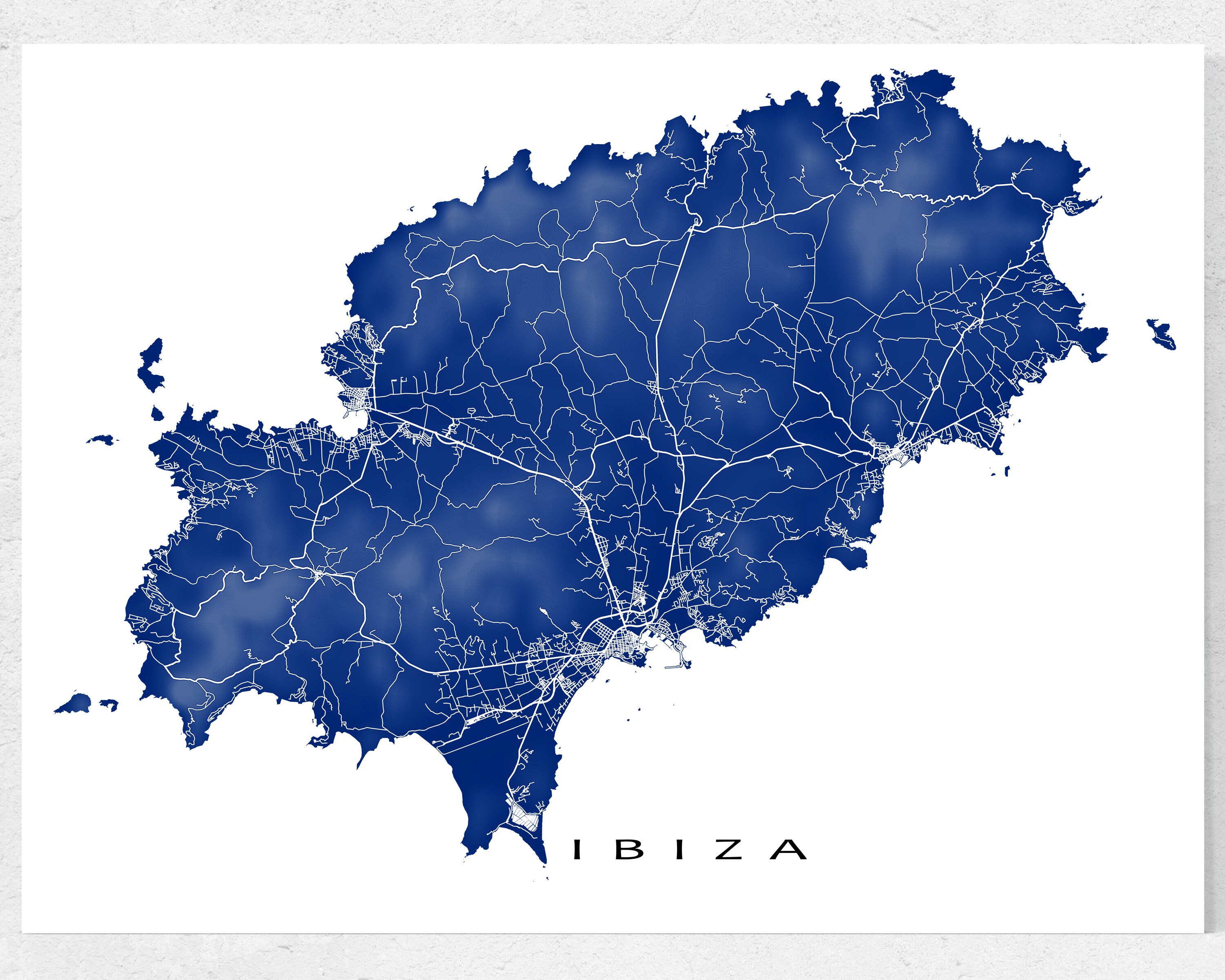 wallpapers Ibiza Map Print etsy