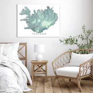 Iceland map print by Maps As Art.