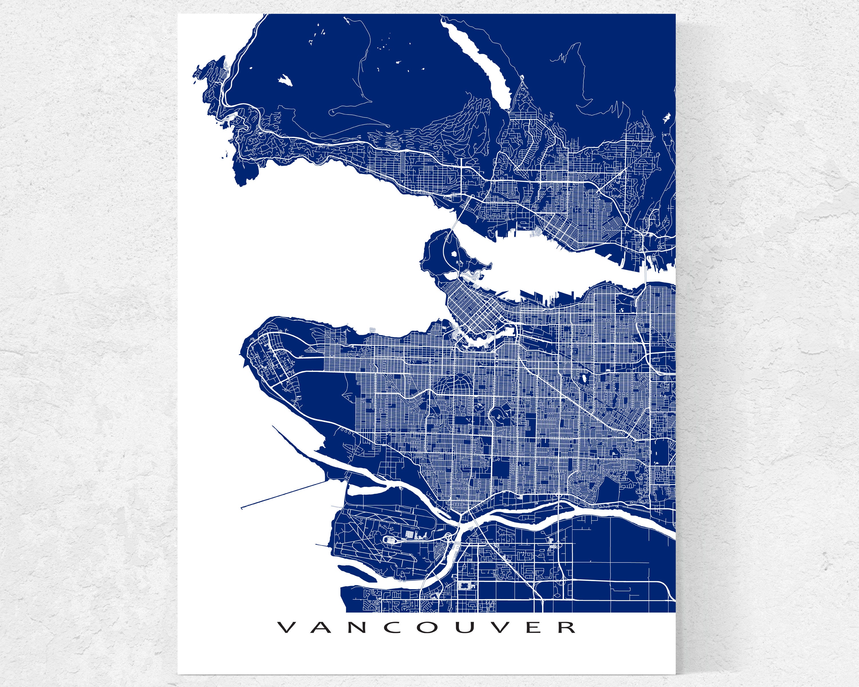 Map Of Vancouver Bc Vancouver Maps And Vancouver Poster For Vancouver Map Prints | Etsy  Australia