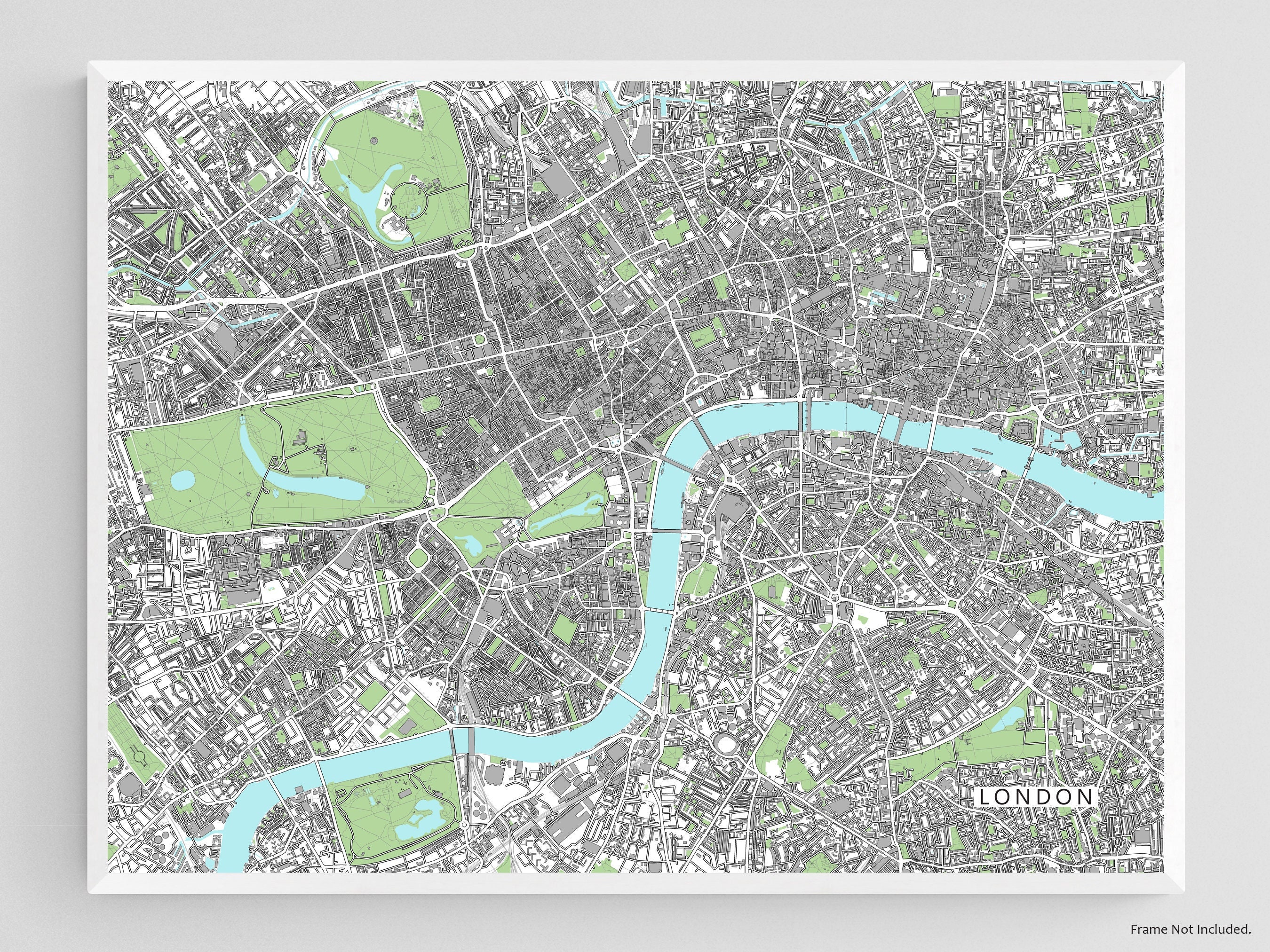 Aa Street By Street Maps London Map Print And London Wall Art Prints, London City Map Poster, London  England, Uk, City Street Maps Travel Gifts