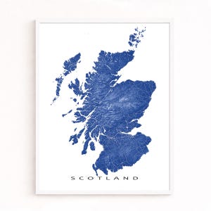 Current Map Scotland Current Map of Scotland - Etsy