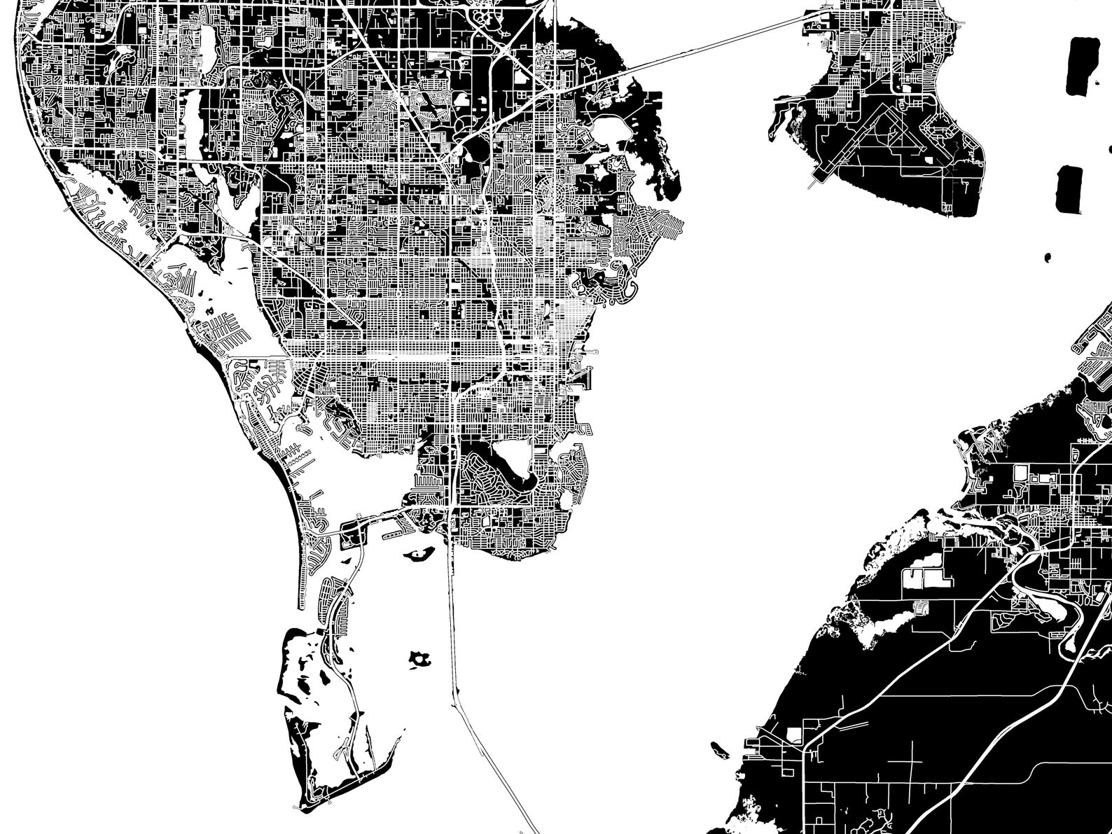 Tampa Bay Map Print and Tampa Bay Poster for Tampa Bay Area - Etsy