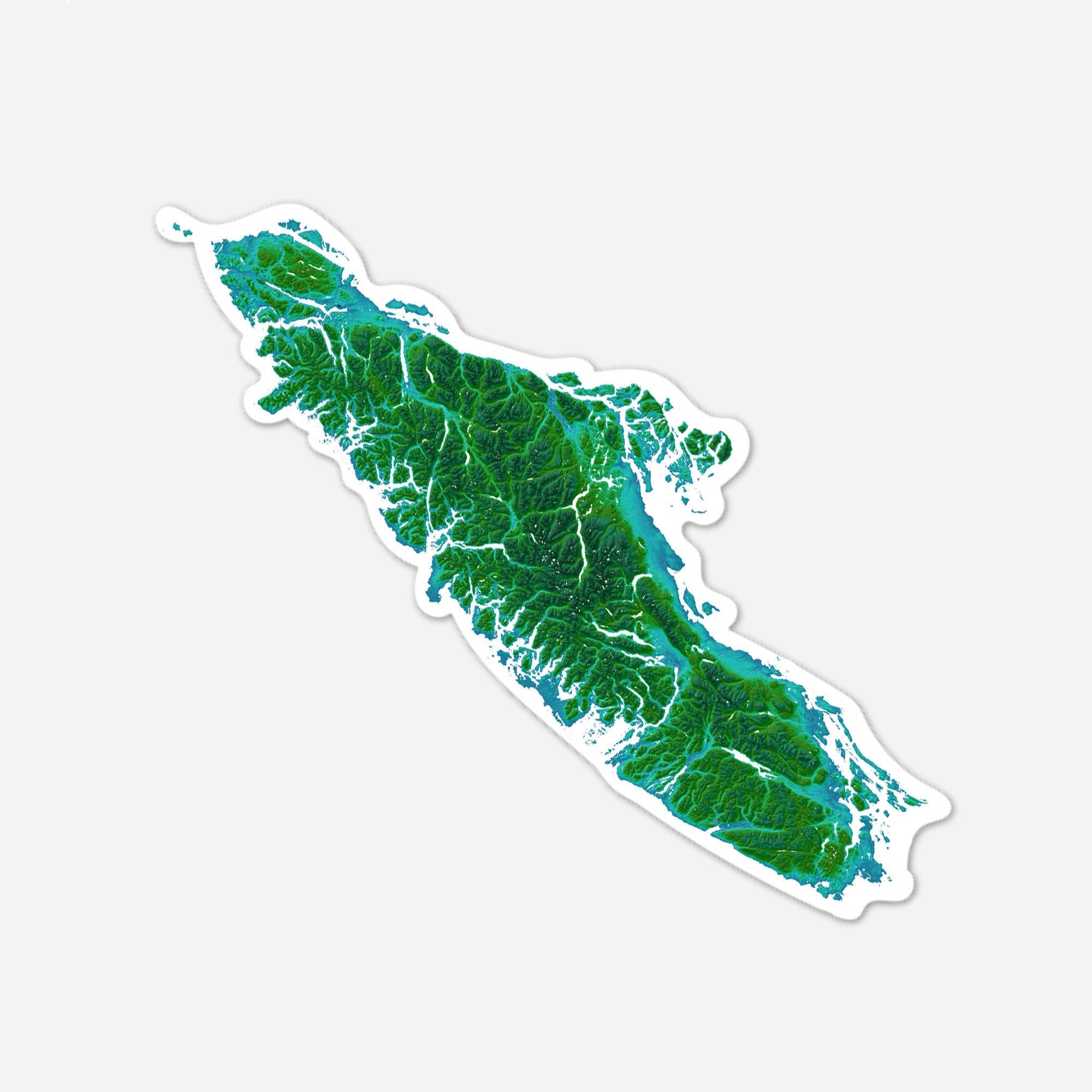 Carte en relief artistique des îles britanniques impression