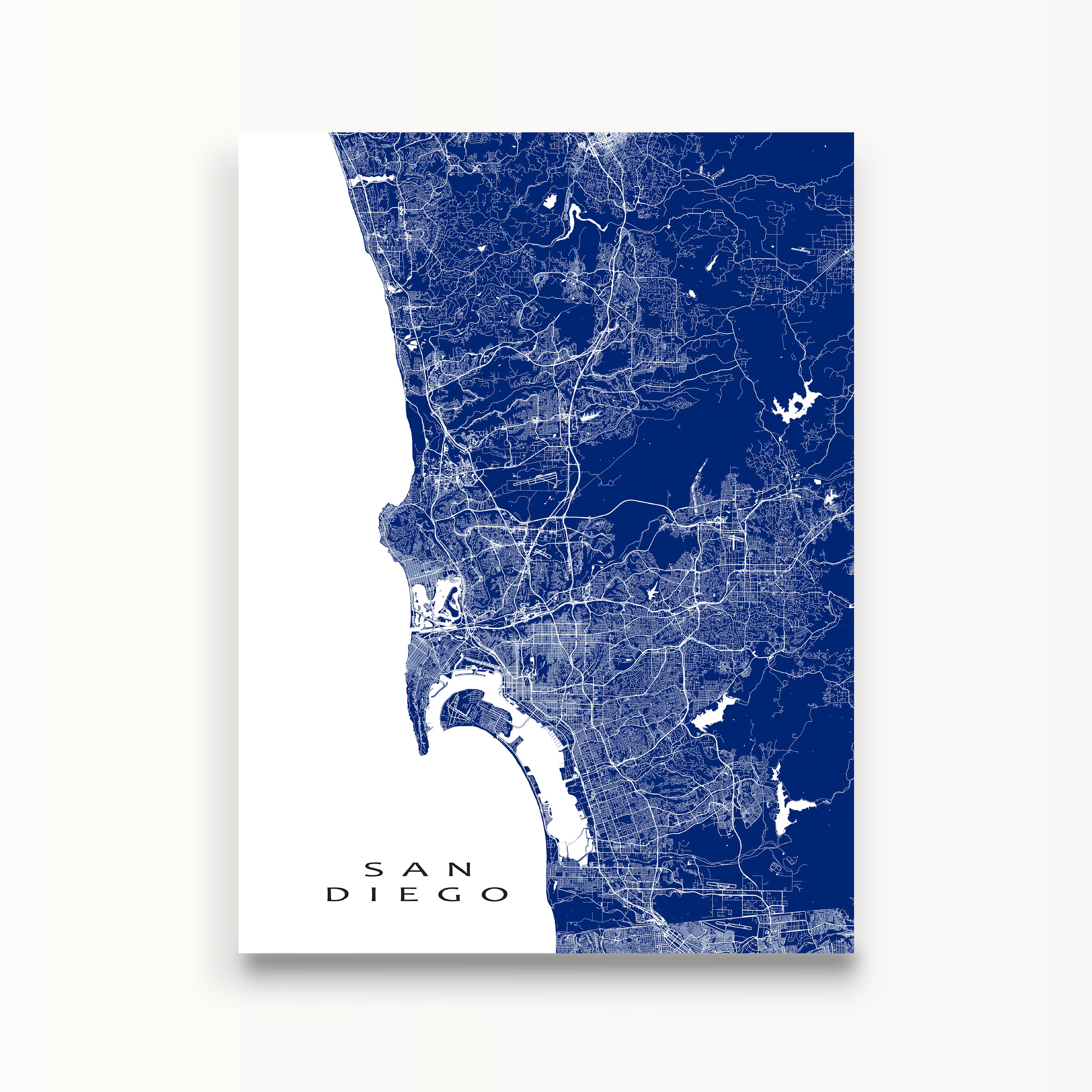 San Diego Wall Art Prints and San Diego Map Print for San Etsy