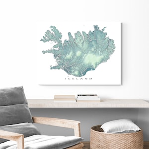 Iceland map print by Maps As Art.