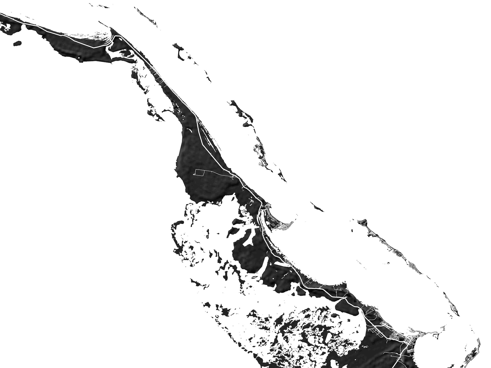 Abaco Islands Map Poster and Bahamas Art