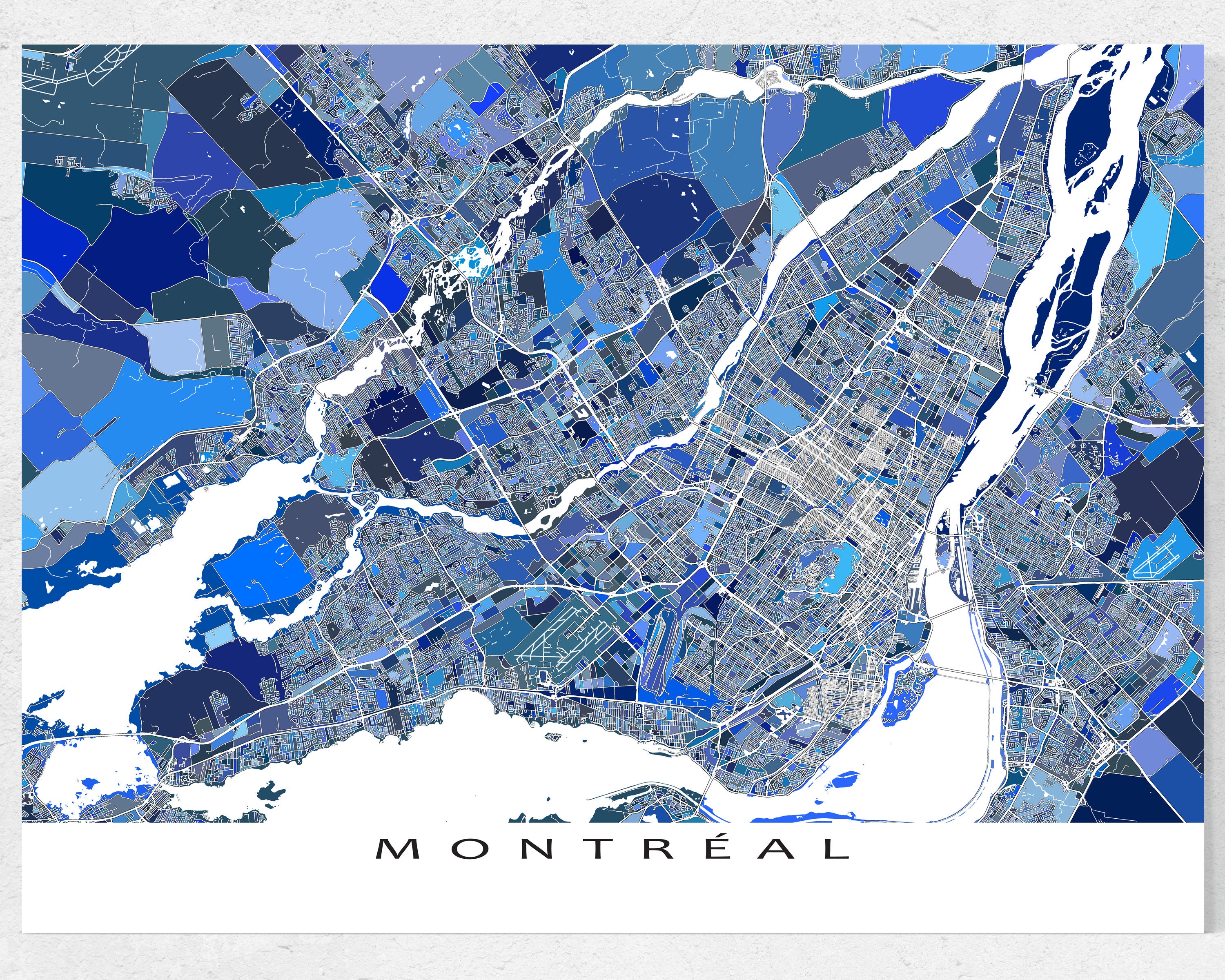Montreal Map Print and Montreal Art Prints Quebec Canada Etsy Canada