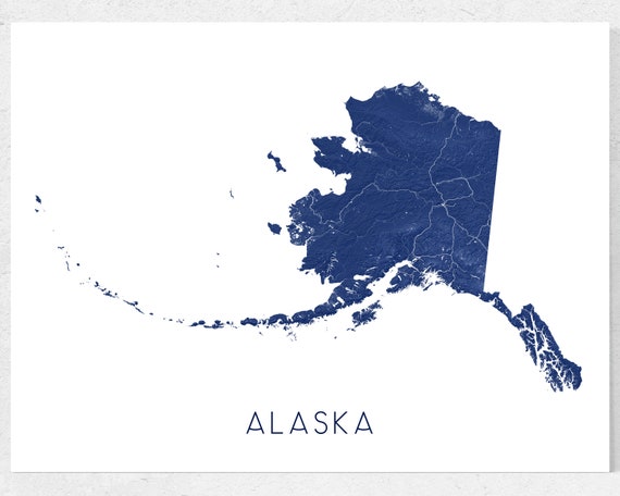 Alaska Kaart Afdrukken en Alaska Kaarten voor -