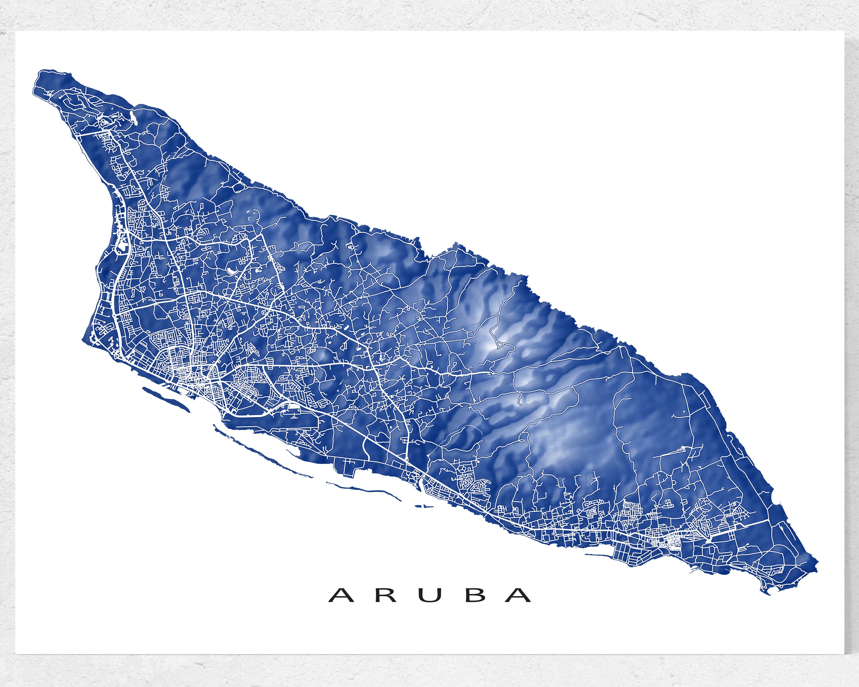Where Is Aruba On The Map Aruba Map Print Map Art Poster Caribbean Island Maps | Etsy Australia