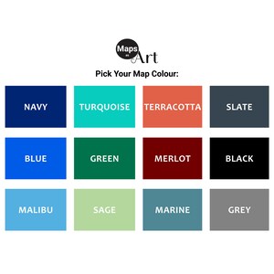 Maps As Art map print colours.