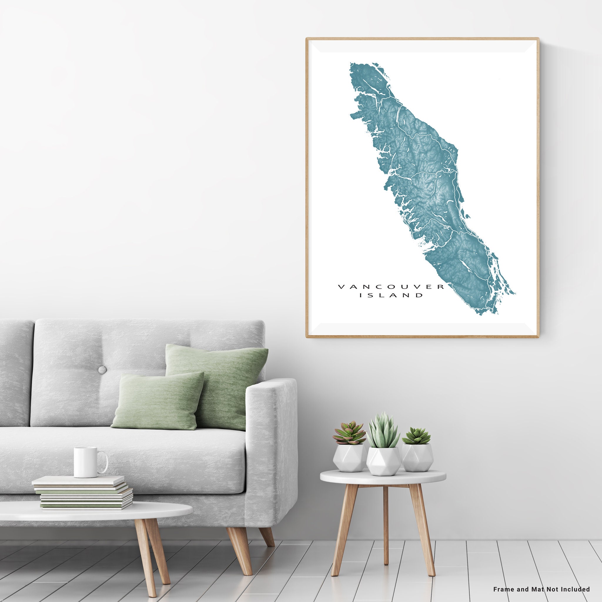 Vancouver Island Print and Vancouver Island Map Wall Art Etsy