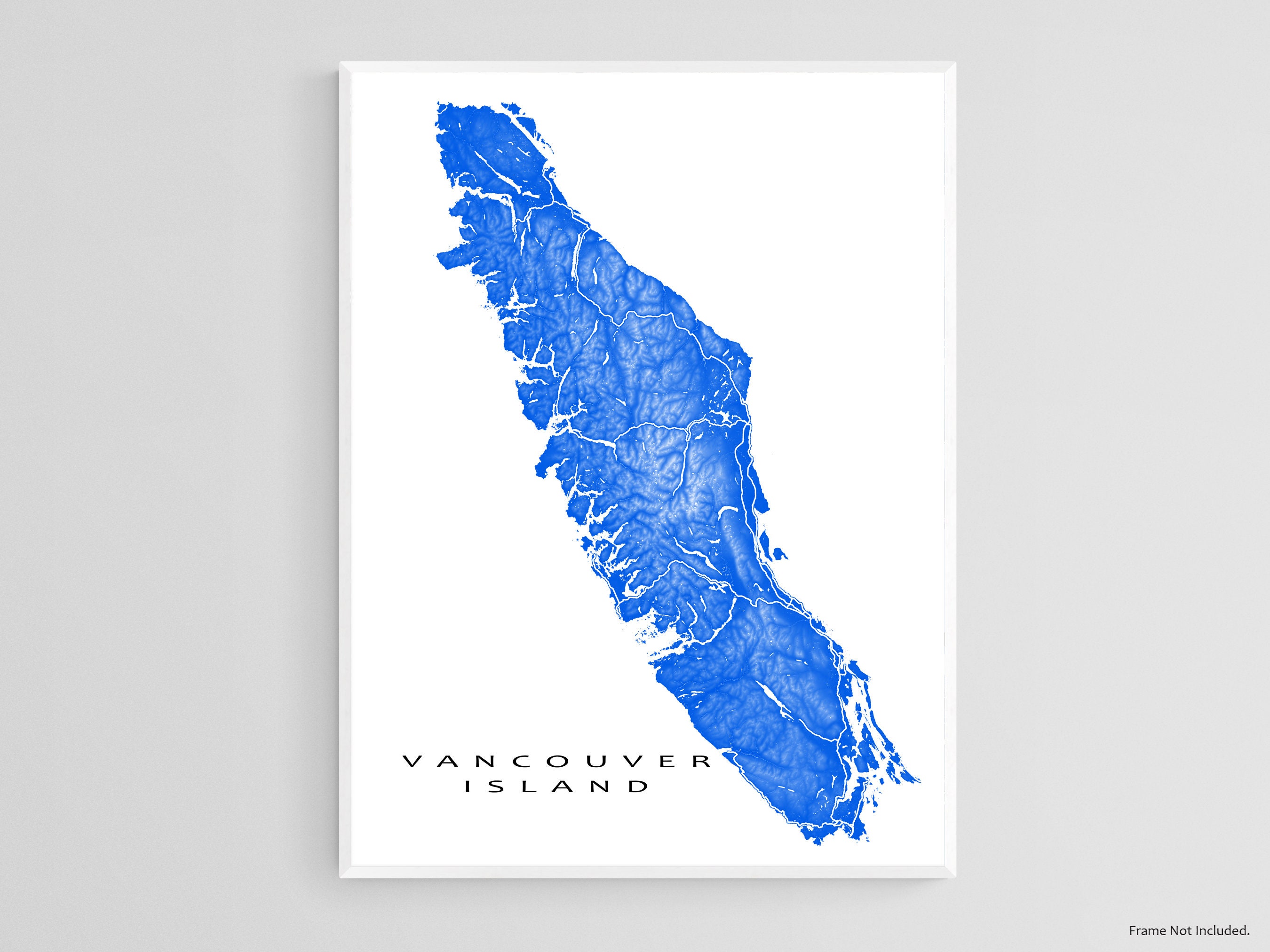 Vancouver Island Print and Vancouver Island Map Wall Art Etsy