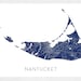 Nantucket Map Print and Nantucket Art Prints for Nantucket Wall Art Island Decor and Nantucket Print Maps, Massachusetts 