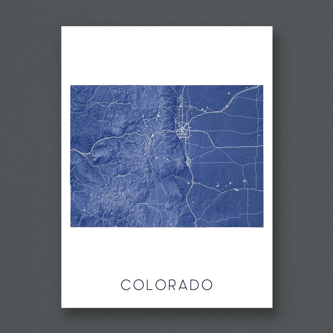 Colorado Topographic Map Print: State Wall Art Poster - Etsy