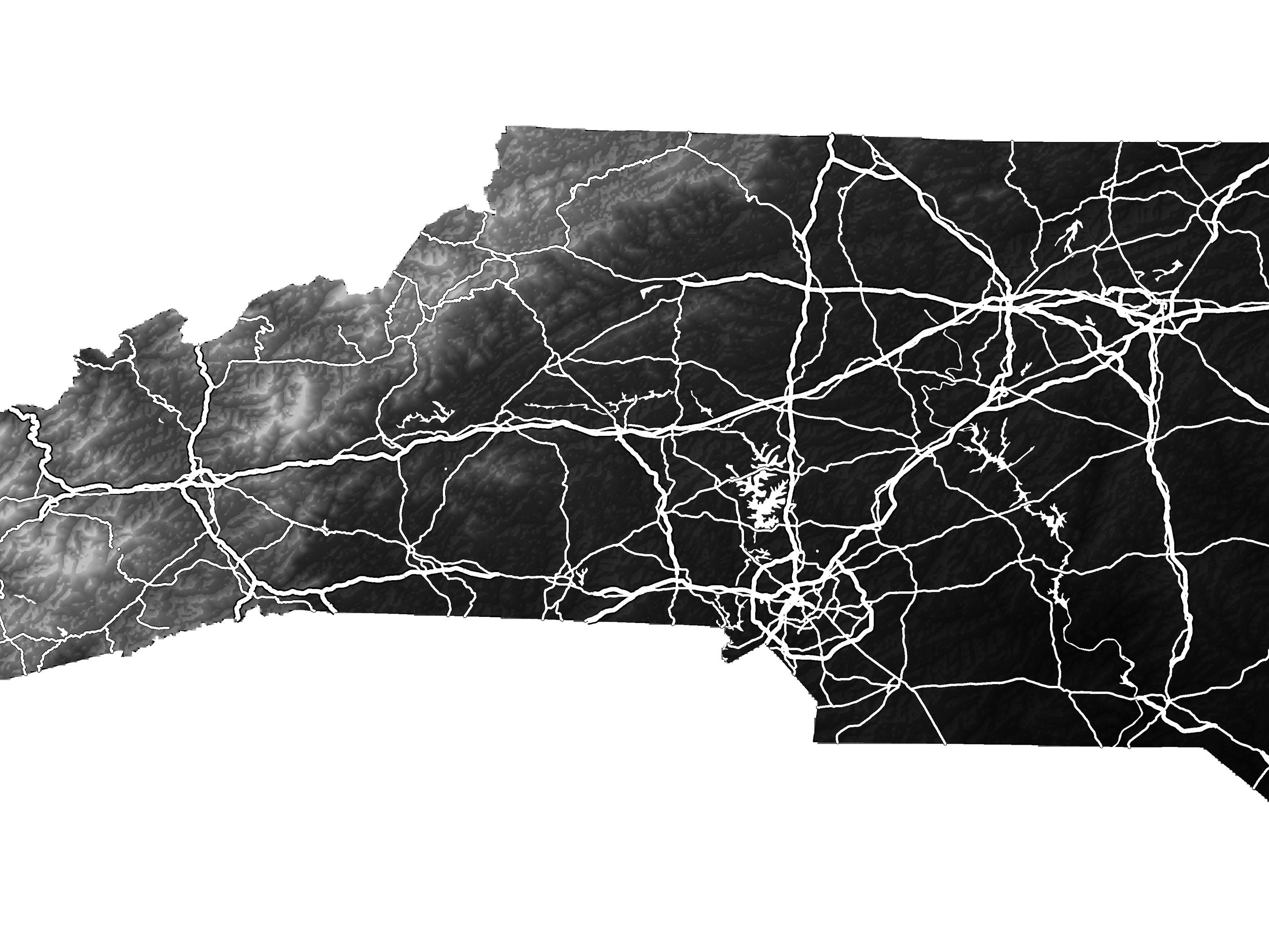 11x14 Unframed Art Print Details about   North Carolina Map Makes a Great Gift Under $15