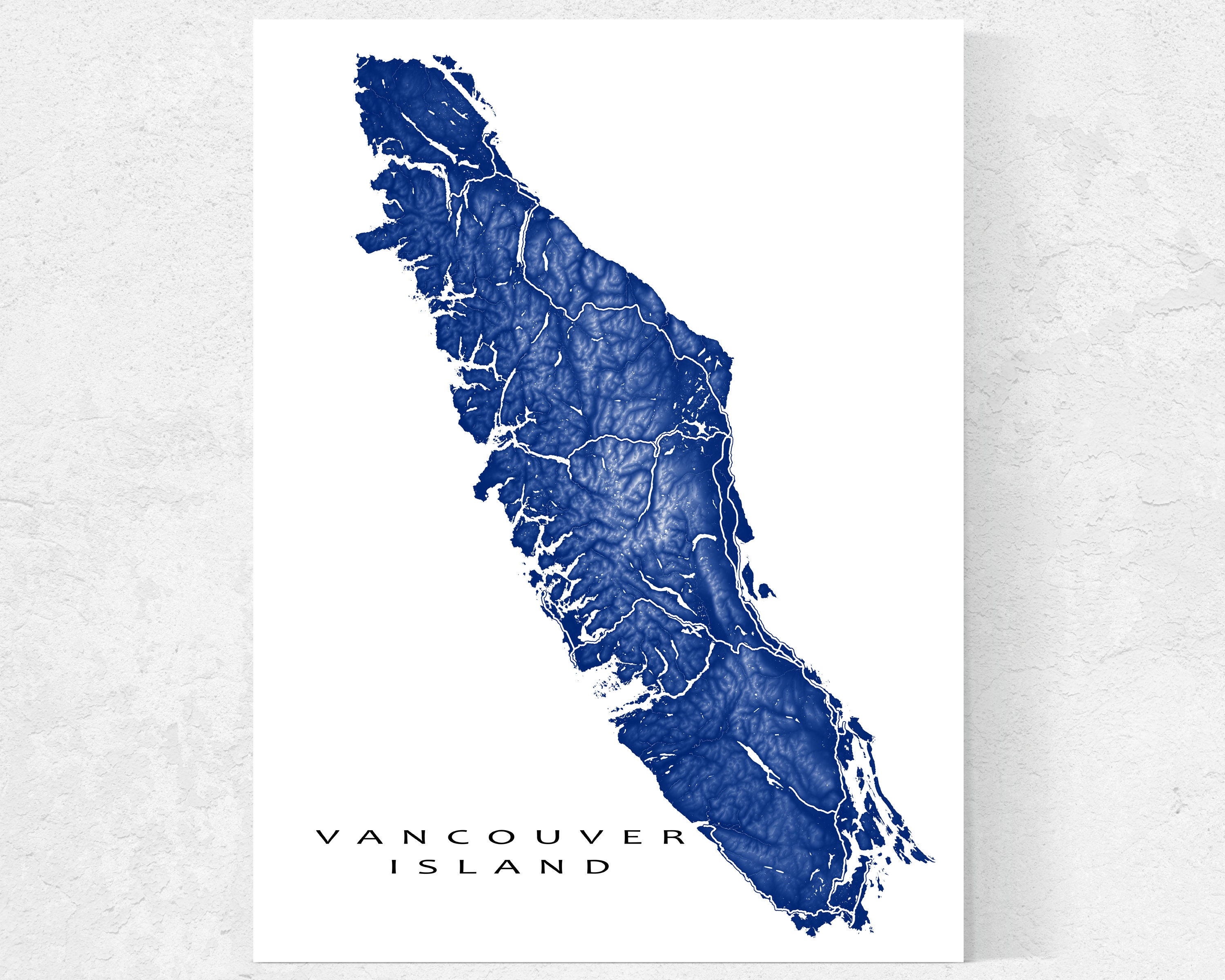 Map Of Vancouver Island Bc Vancouver Island Print And Vancouver Island Map Wall Art | Etsy Uk