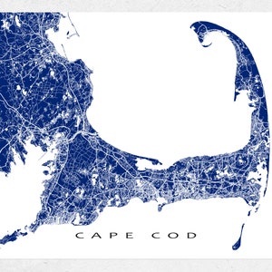 Cape Cod Map Druck, Massachusetts, Wall Art Poster, MA Decor, Geschenke, Souvenir