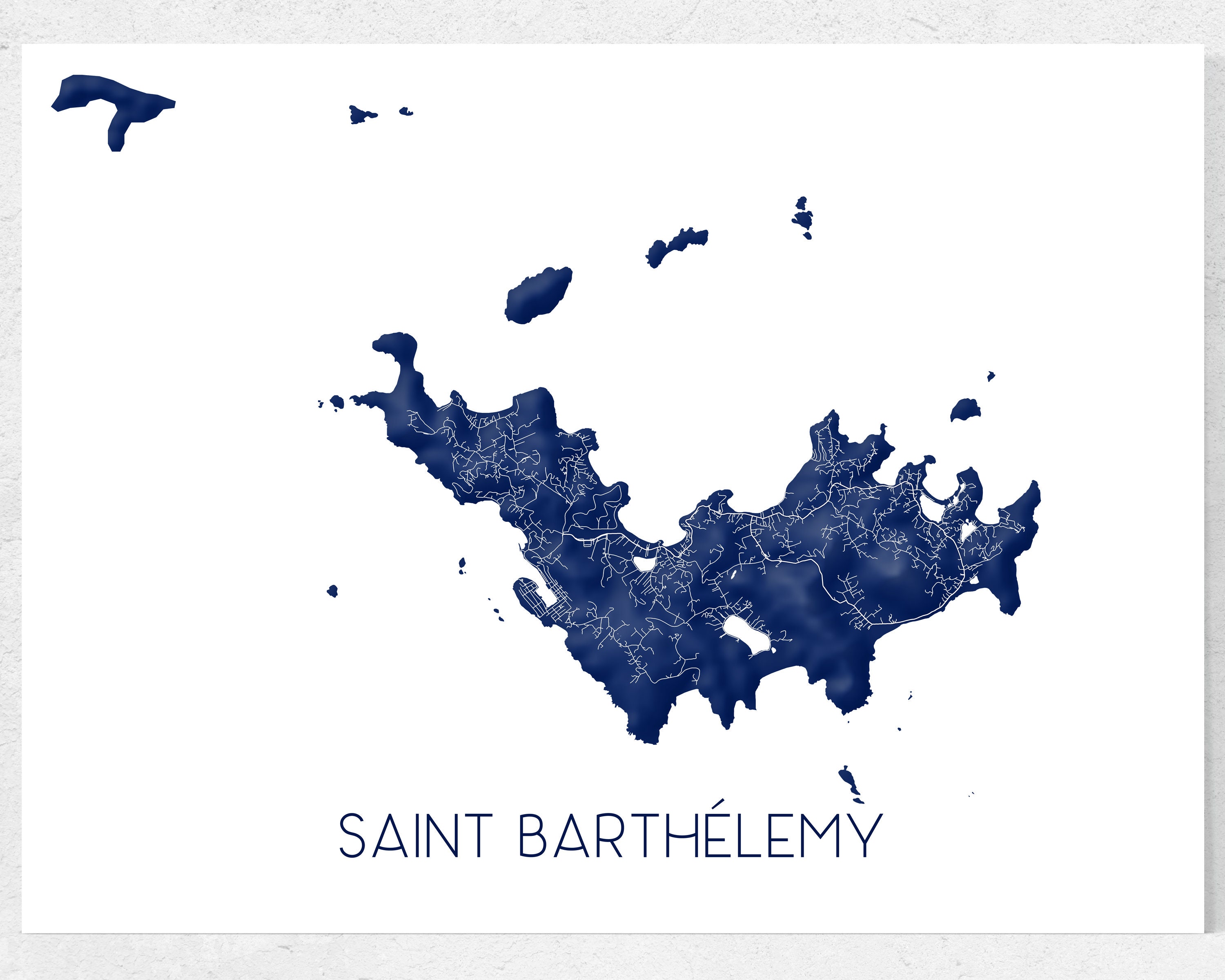 St Barths Map of St Barts Island Art Prints Saint Barthelemy Etsy Singapore