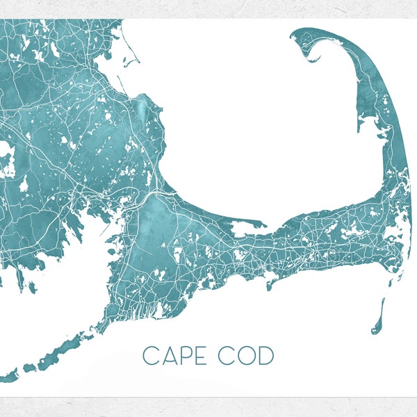 Street Map of Provincetown, Ma Etsy