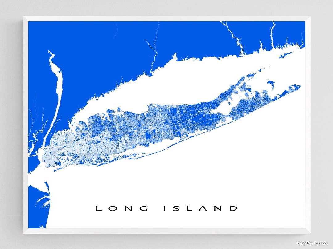 Long Island Poster Map of Long Island Wall Art Prints Long Etsy