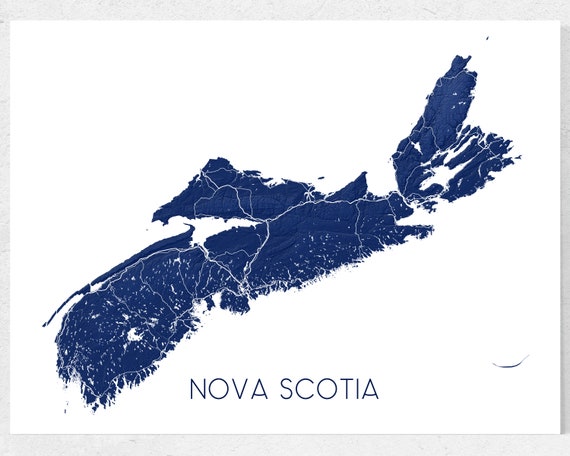 Nova Scotia Map of Nova Scotia Print Nova Scotia Art Prints - Etsy