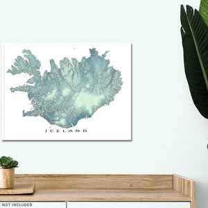 Iceland map print by Maps As Art.