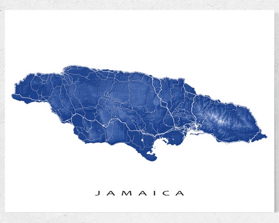 2 sizes available Awesome Montego Bay Jamaica Map Pendant Unique Vintage Style Necklace