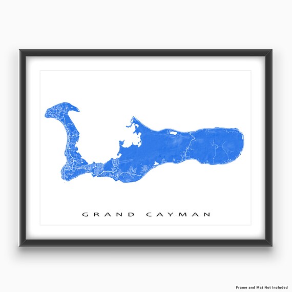 Grand Cayman Map Wall Artwork Print, Souvenir, Presents, Cayman Islands Decor, Caribbean picture about Printable Map of Grand Cayman named Grand Cayman Map Wall Artwork Print, Souvenir, Items, Cayman Islands Decor, Caribbean