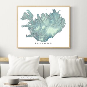 Iceland map print by Maps As Art.