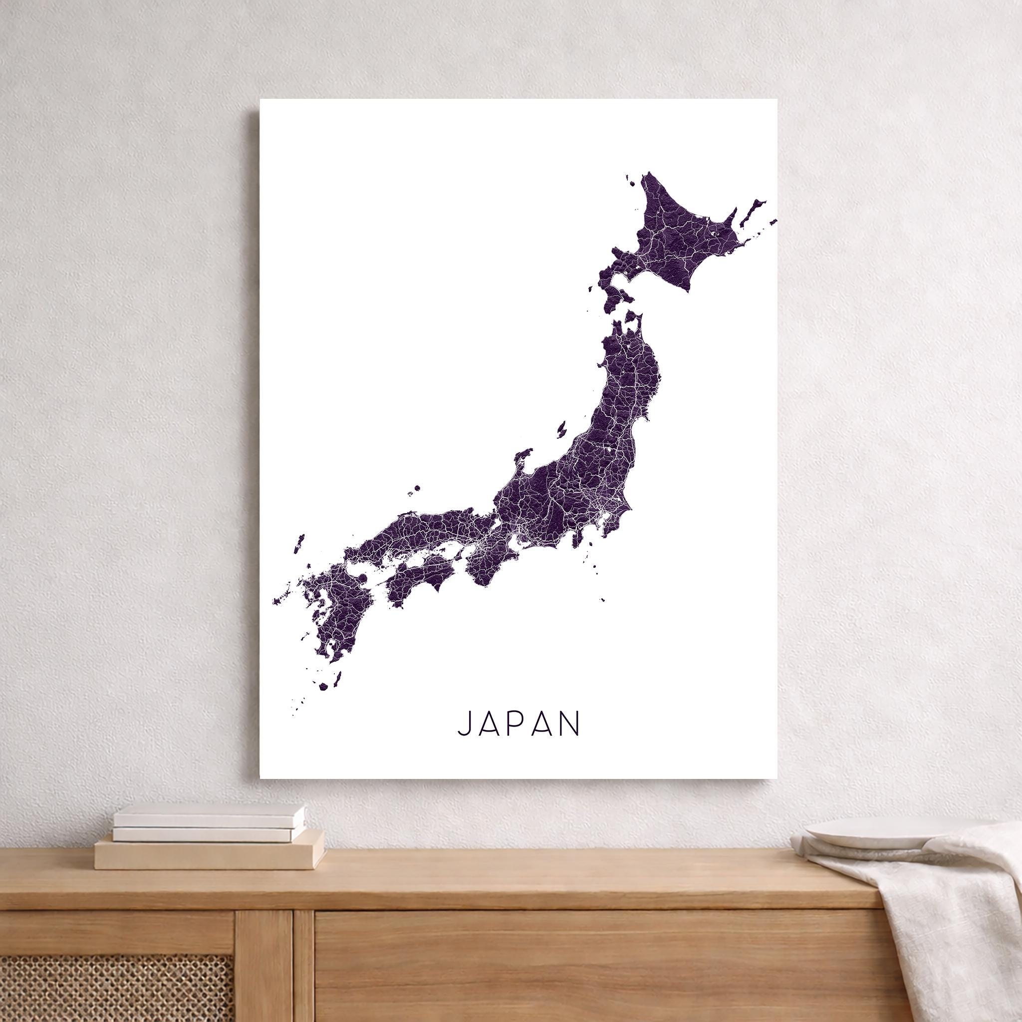 Japan Topographic Map Art Print, Terrain Landscape Poster - Etsy