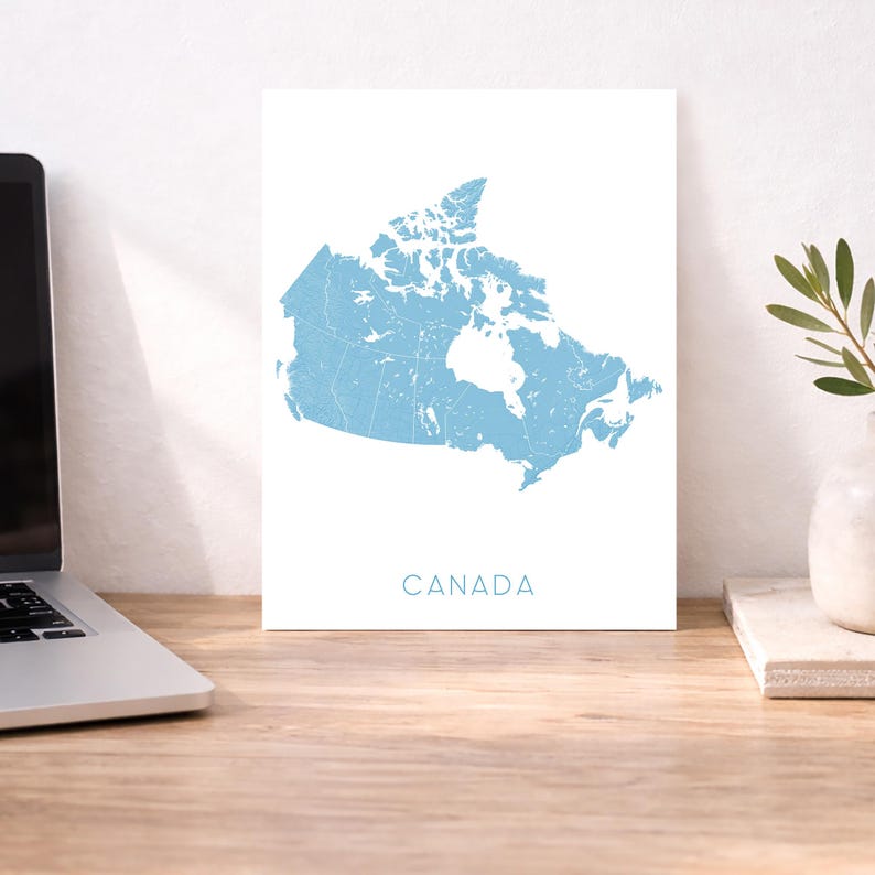 Canada Map Print, Topographic Province Wall Art Poster - Etsy Canada