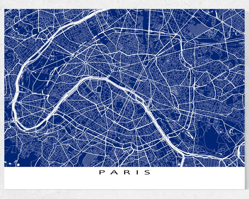 Paris Map Print And Paris Print For Map Of Paris Wall Art Etsy Paris Map Print And Paris Print For Map Of Paris Wall Art Etsy