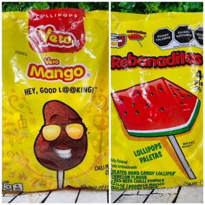 Rebanaditas Paletas Meksykańskie Cukierki | Dulces Mexicanos | Cukierki Chille | Mieszane Cukierki | Dulki | Dulces Enchilados | Pikantne Cukierki