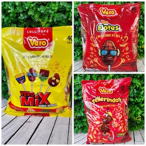 Vero Mix Banda Intensa Paletas Meksykańskie cukierki | Dulces Mexicanos | Cukierki Chille | Mieszane Cukierki | Dulki | Dulces Enchilados | Pikantne Cukierki