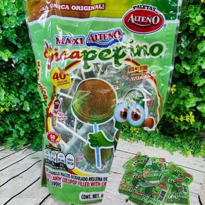 Pica Pepino Paletas Mexican Candy | Dulces Mexicanos | Chille Candy | Mixed Candy | Dulces | Dulces Enchilados | Spicy Candy