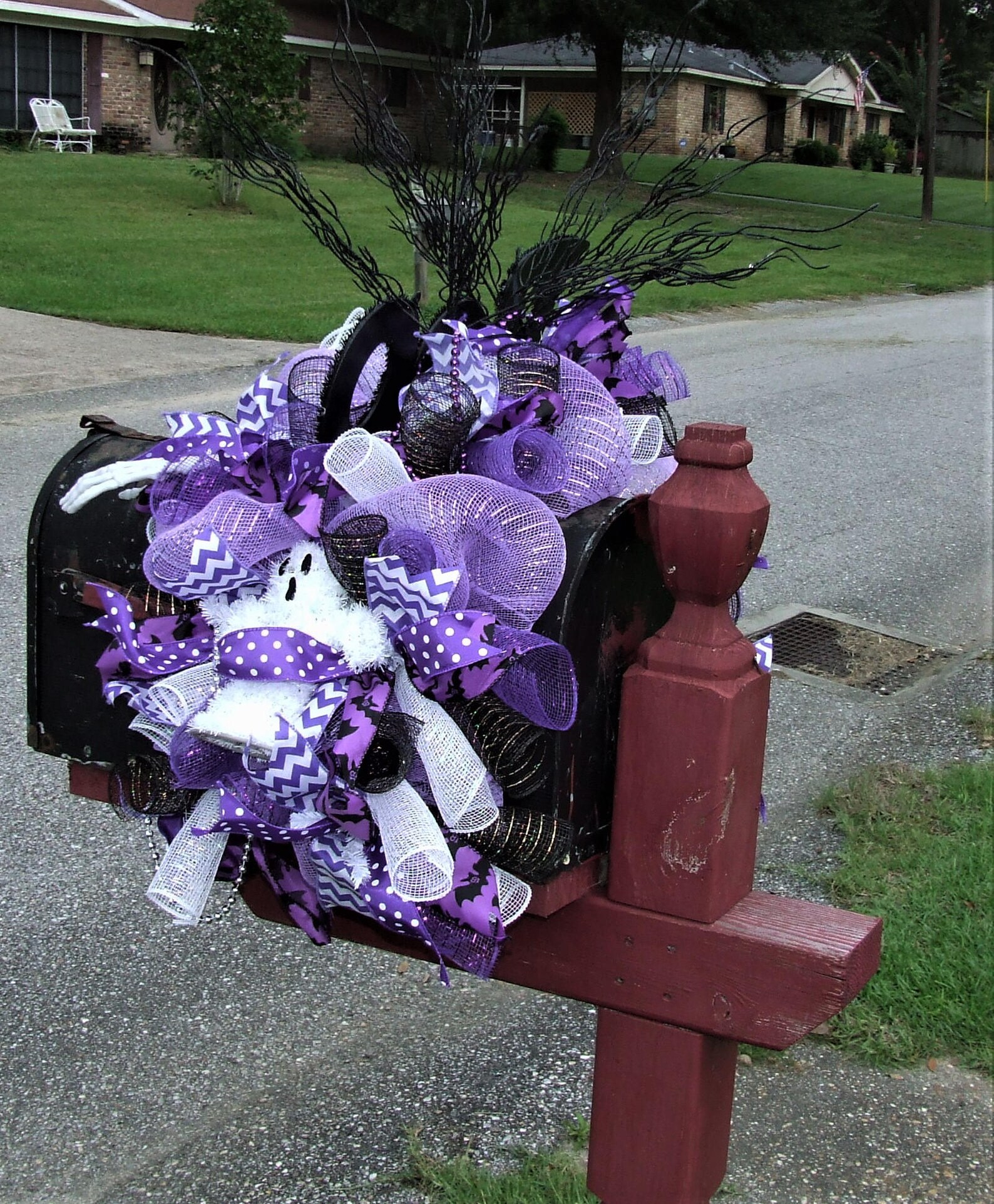 Halloween Mailbox Swag Halloween Mailbox Topper Halloween Etsy