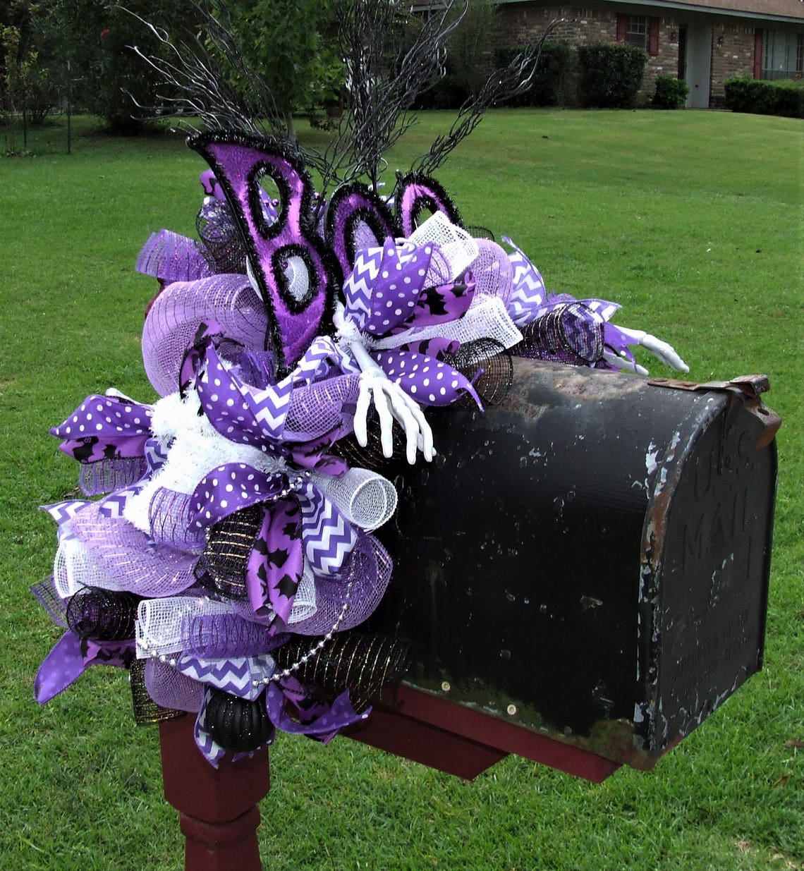 Halloween Mailbox Swag Halloween Mailbox Topper Halloween Etsy