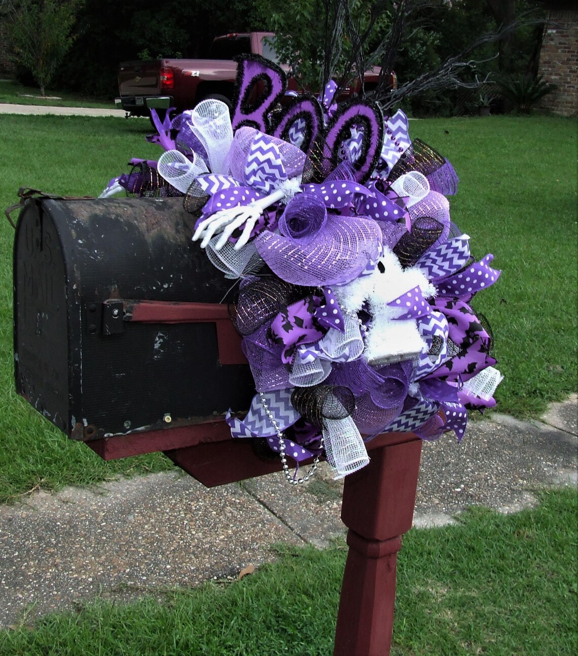 Halloween Mailbox Swag Halloween Mailbox Topper Halloween Etsy