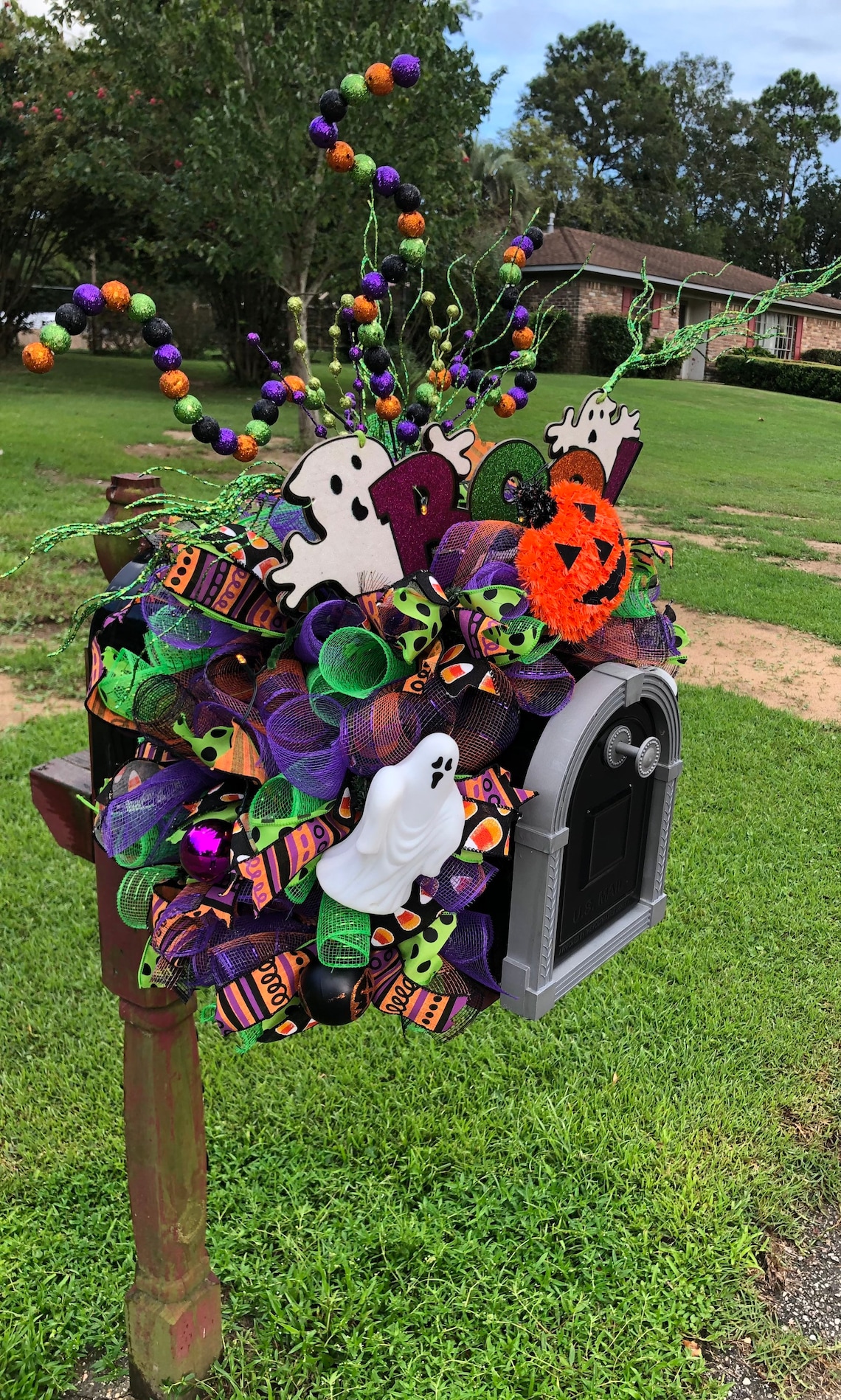 Halloween Mailbox Topper Mailbox Swag Mailbox Decoration Etsy