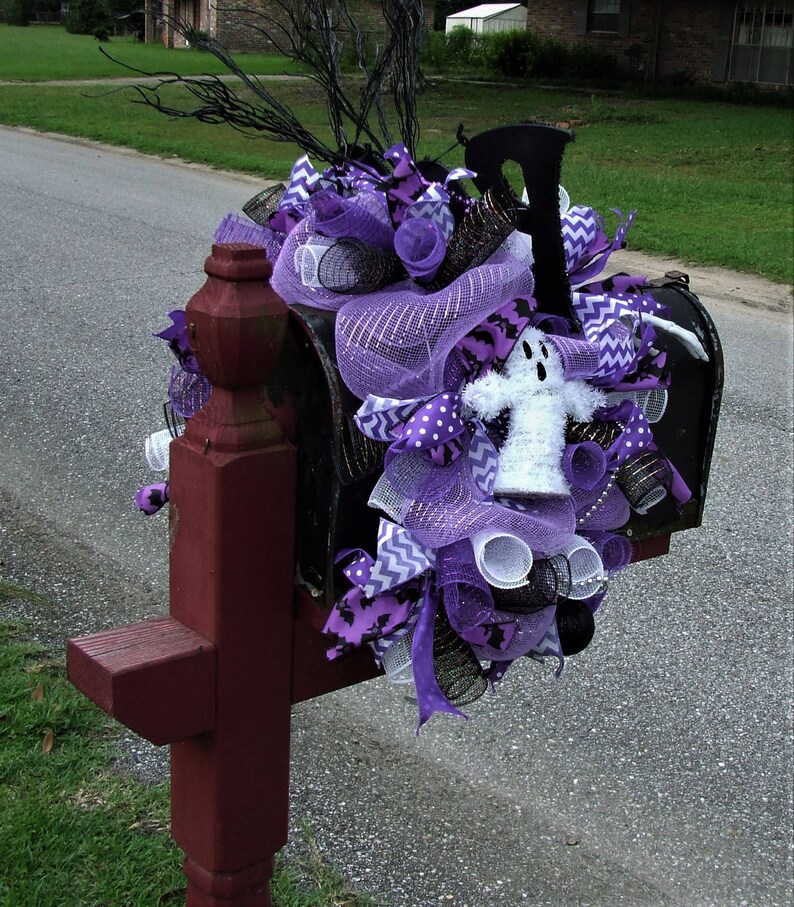 Halloween Mailbox Swag Halloween Mailbox Topper Halloween Etsy